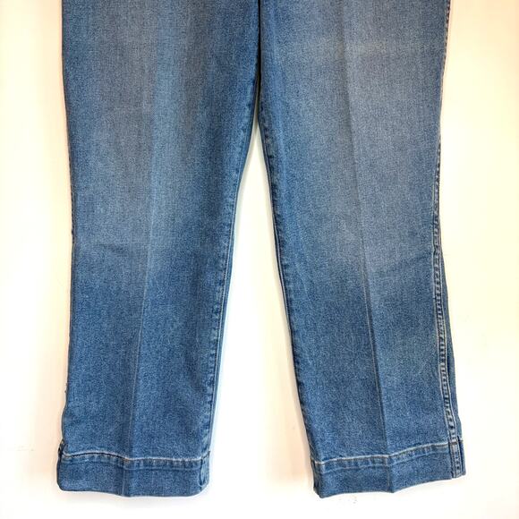 Khaite Raquel Premium Denim Sz 30 Cropped Patch Pocket Jeans Straight Flare - Picture 5 of 12